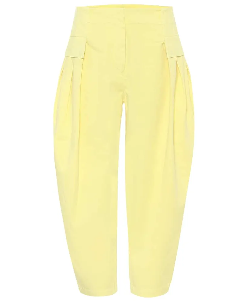 Stella McCartney Hose aus Baumwolle Gelb
