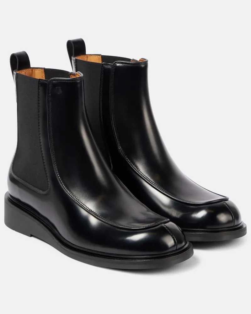 TOD'S Chelsea Boots aus Leder Schwarz