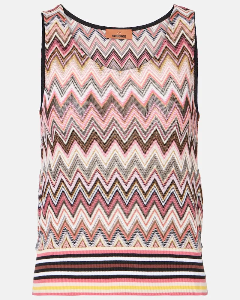 Missoni Top aus Häkelstrick Multicolor