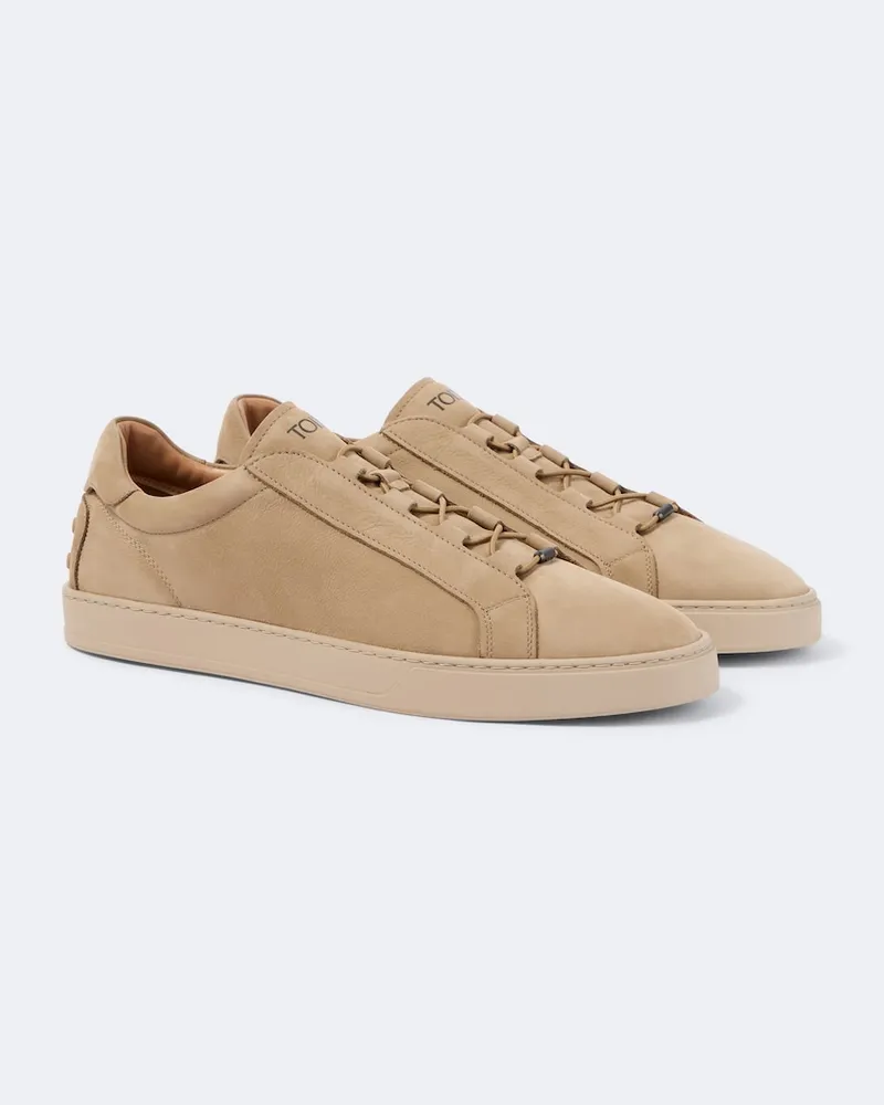 TOD'S Sneakers aus Veloursleder Beige