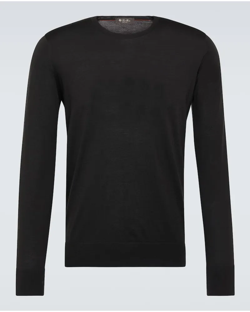Loro Piana Longsleeve aus Schurwolle Schwarz