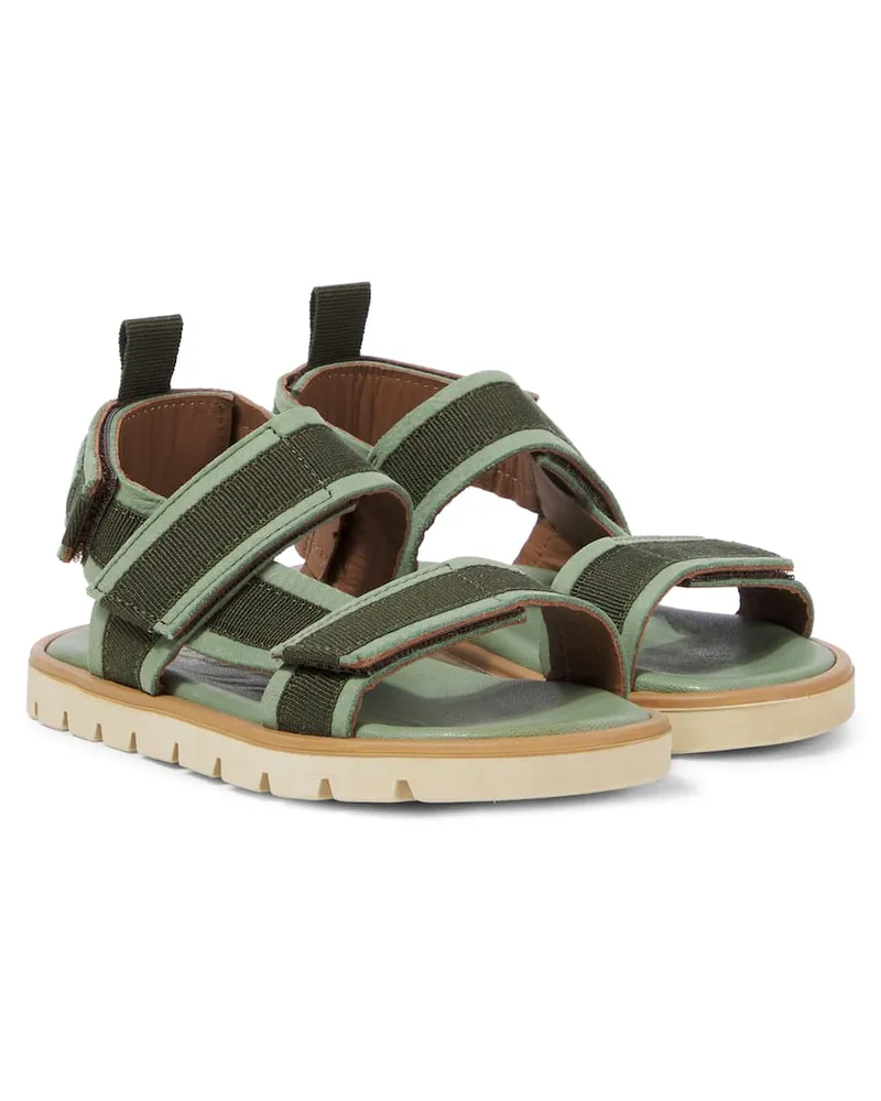 Pepe Jeans PèPè Sandalen mit Veloursleder Grün