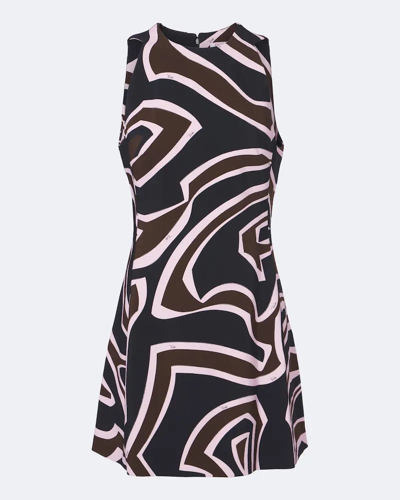 Emilio Pucci Minikleid Labirinto aus Cady Multicolor