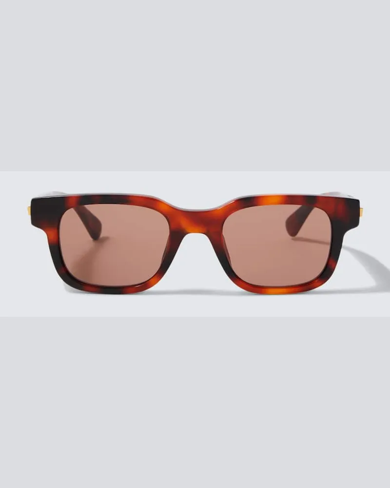 Bottega Veneta Eckige Sonnenbrille Stretch Rot