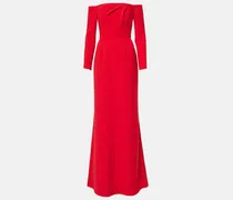 Off-Shoulder-Robe aus Crêpe