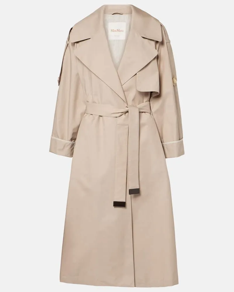 Max Mara Oversize-Trenchcoat aus Twill Beige