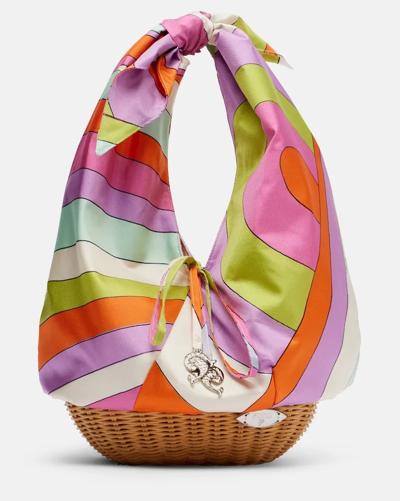 Emilio Pucci Henkeltasche Picnic Iride aus Seide Multicolor