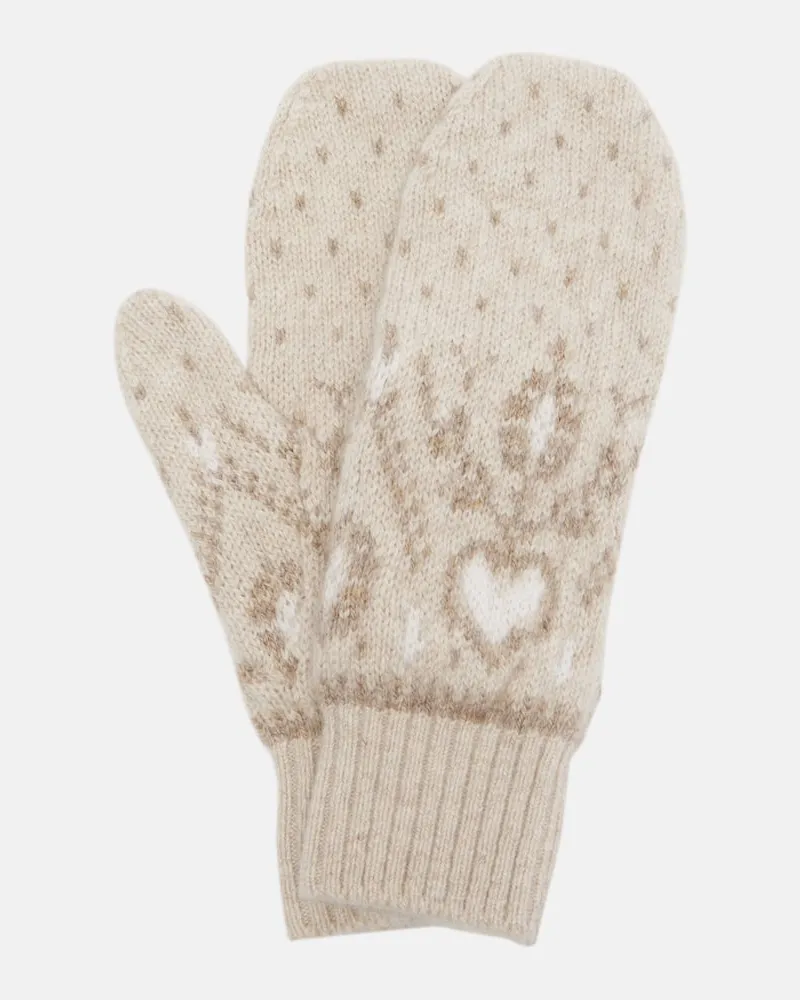 KHAITE Fäustlinge Christel aus Kaschmir Beige