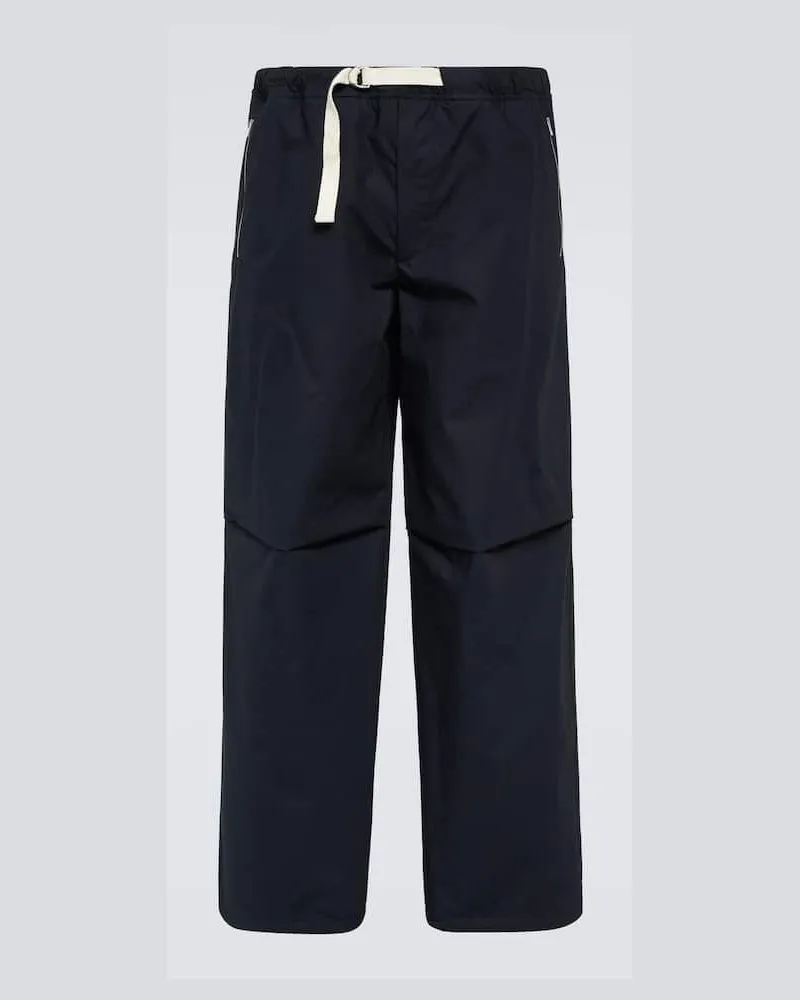 Jil Sander Hose aus Baumwolle Blau