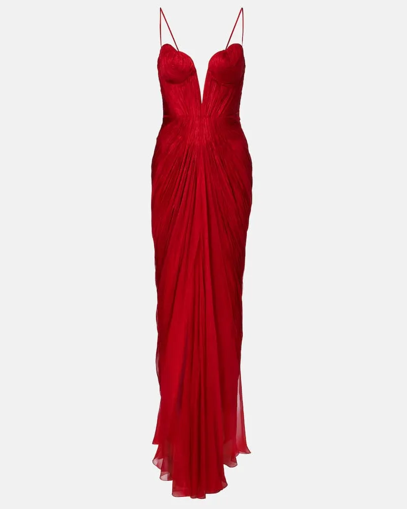 Maria Lucia Hohan Robe Cecilia aus Seide Rot