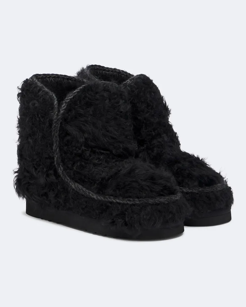 Mou Ankle Boots 18 Chekiang aus Shearling Schwarz
