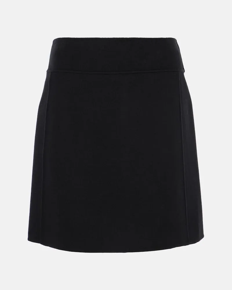 Max Mara Minirock aus Wolle Schwarz