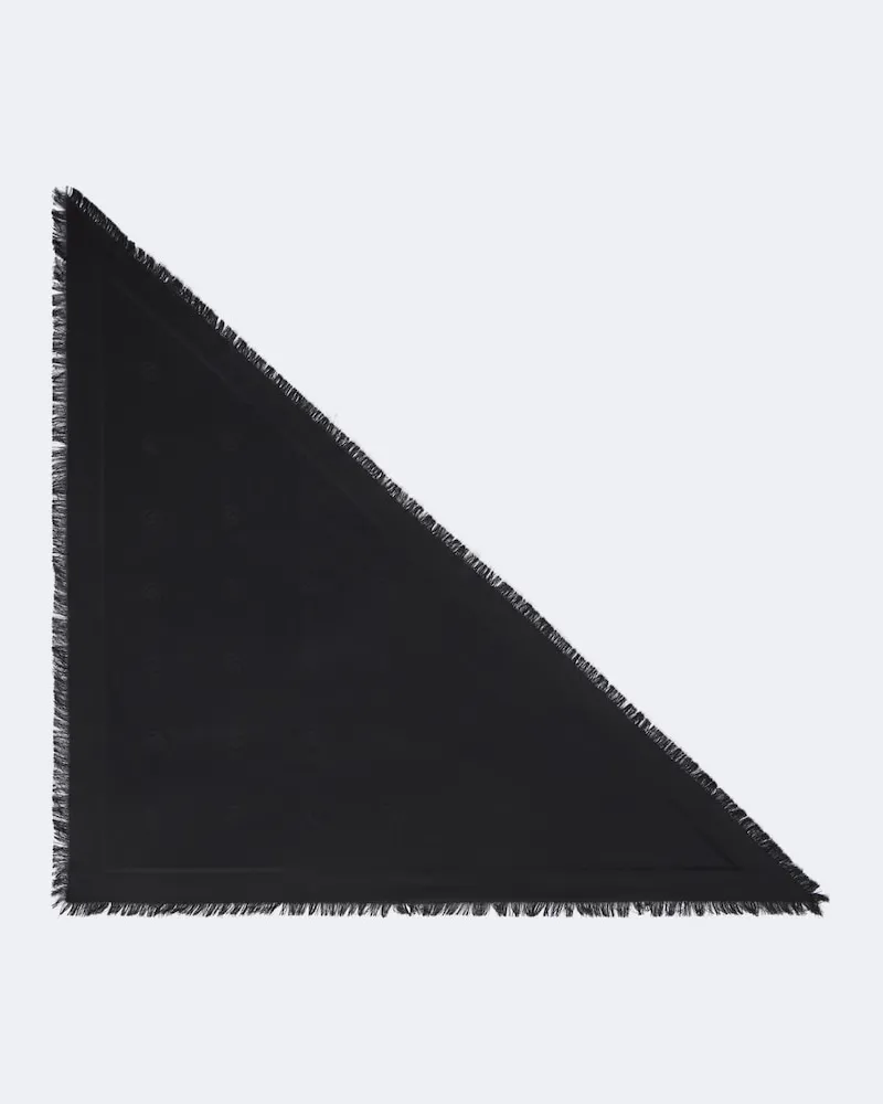 Gucci Tuch Interlocking G aus Seide und Wolle Schwarz