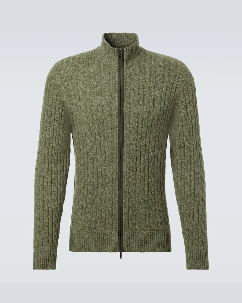 Loro Piana Jacke aus Kaschmir Grün