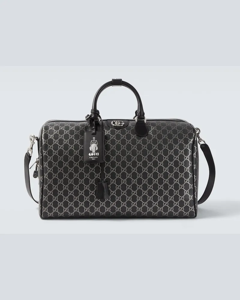 Gucci Weekender GG mit Leder Schwarz