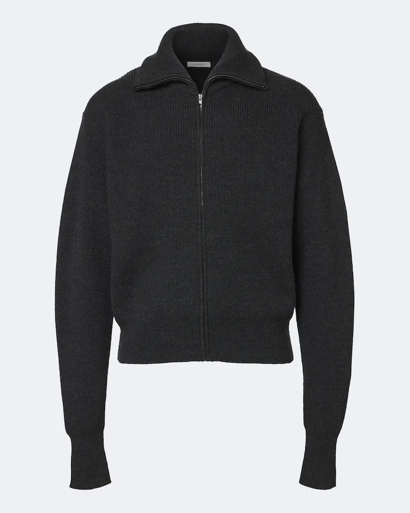 Christophe Lemaire Pullover mit Reißverschluss aus Schurwolle Grau