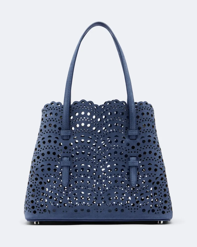 Alaïa Alaïa Henkeltasche Mina 20 Medium aus Leder Blau