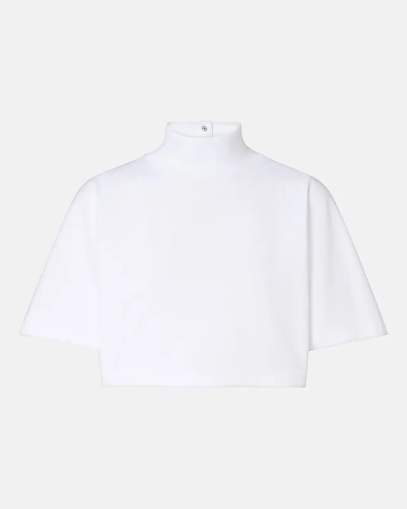 Alaïa Alaïa T-Shirt aus Baumwoll-Jersey Weiß