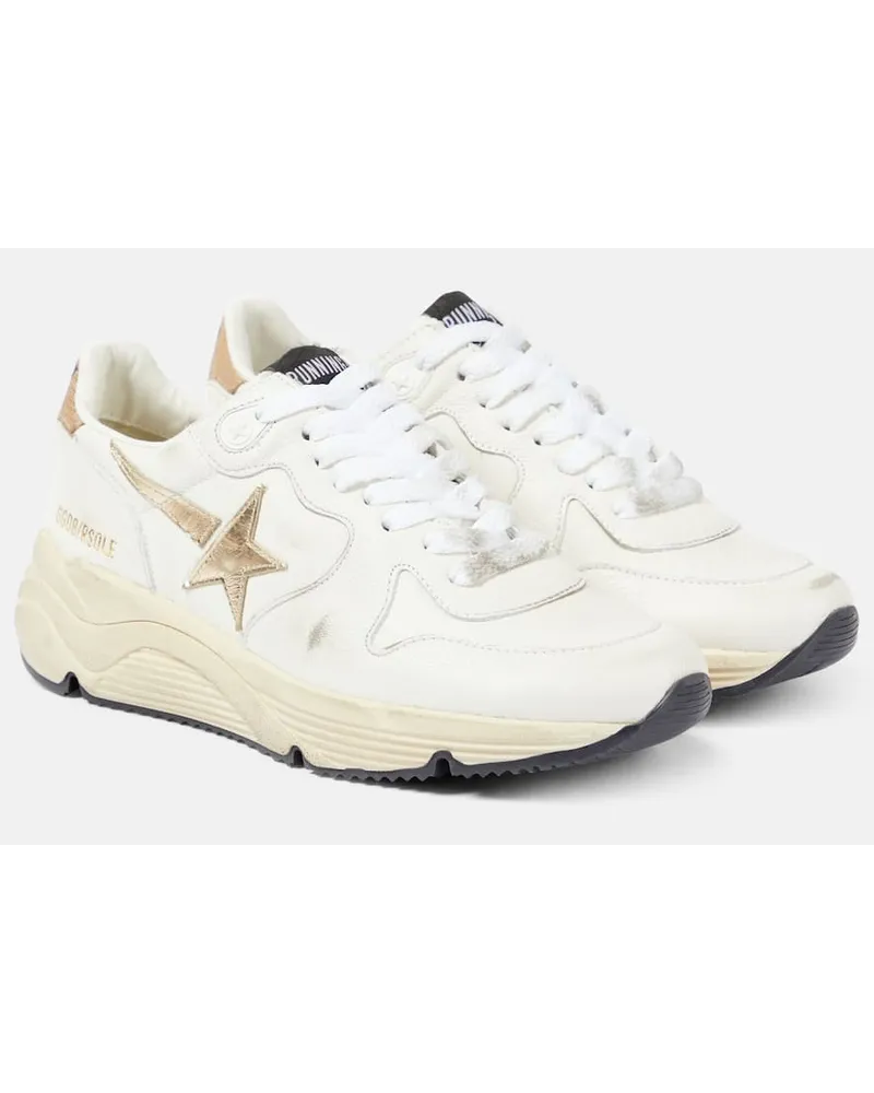 Golden Goose Sneakers Running Sole aus Leder Weiss