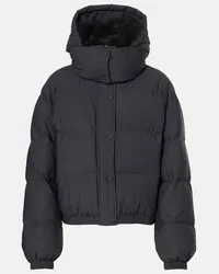 Yves Salomon Daunenjacke mit Shearling Schwarz