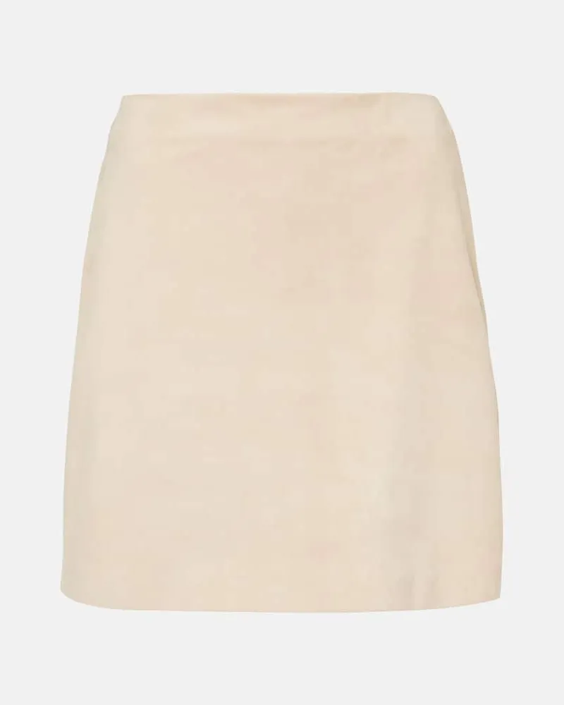 Ralph Lauren Minirock Carreen aus Veloursleder Braun