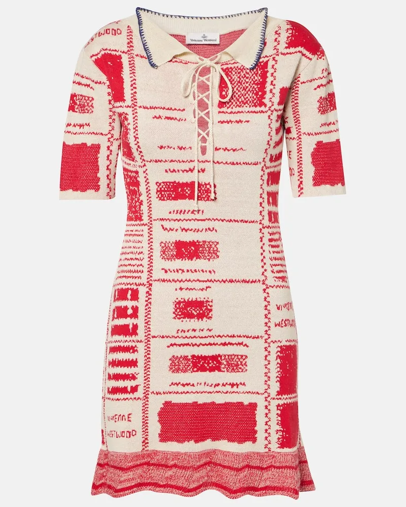 Vivienne Westwood Minikleid aus Hanf und Baumwolle Rot