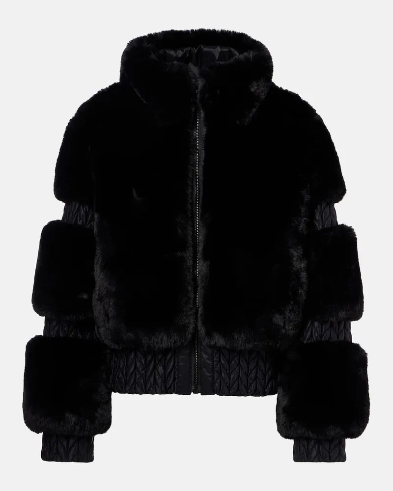 GOLDBERGH Jacke Furry aus Faux Fur Schwarz