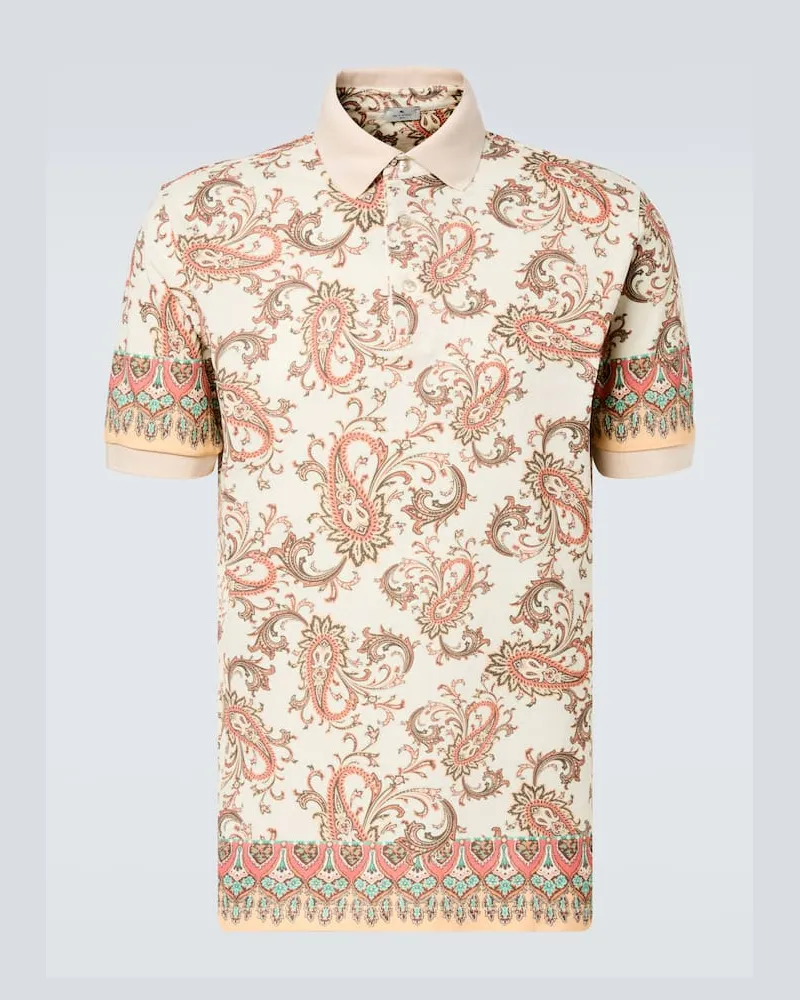 Etro Polohemd aus Baumwoll-Piqué Beige