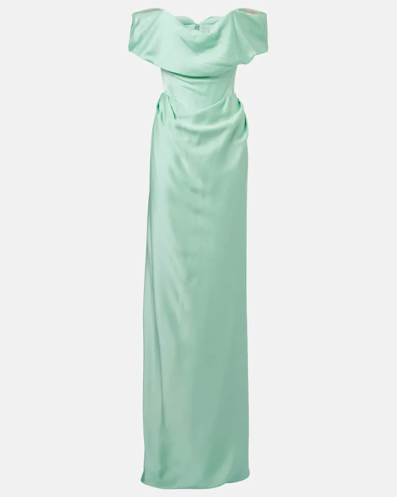 Vivienne Westwood Robe Nova Cocotte aus Satin Grün