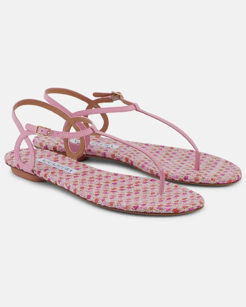 Aquazzura Sandalen Almost Bare aus Leder Rosa