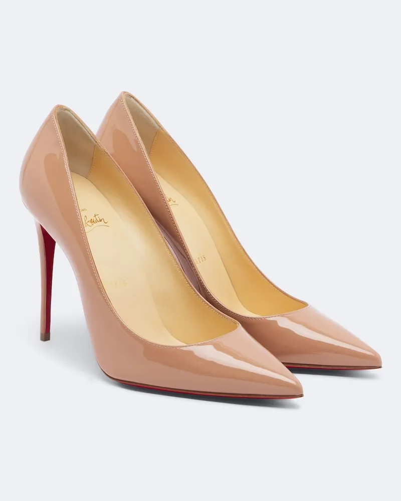 Christian Louboutin Pumps Kate 100 aus Lackleder Beige