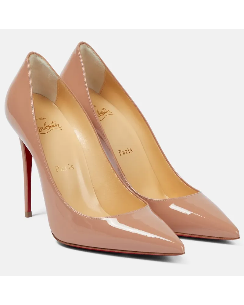 Christian Louboutin Pumps Kate 100 aus Lackleder Beige