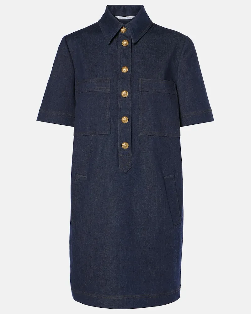Veronica Beard Minikleid Koulis aus Denim Blau