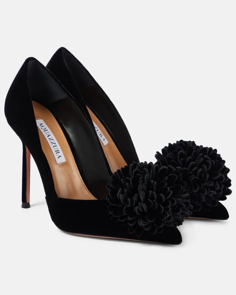 Aquazzura Pumps Couturier 105 aus Samt Schwarz