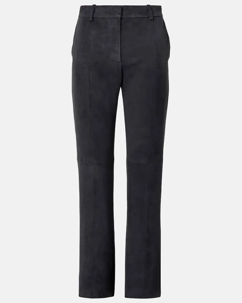 Joseph Gerade Hose Coleman aus Veloursleder Grau