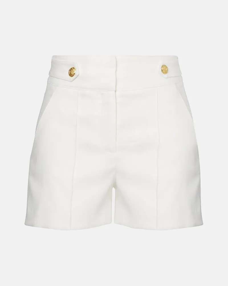 Veronica Beard High-Rise Shorts Runo aus einem Leinengemisch Weiß