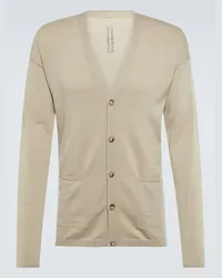 Rick Owens Cardigan Peter aus Wolle und Baumwolle Weiss