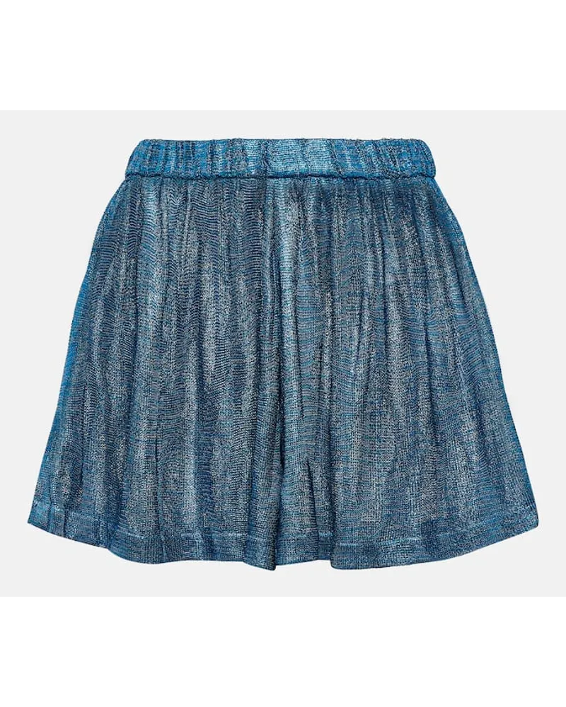 Missoni Shorts aus Haekelstrick Blau