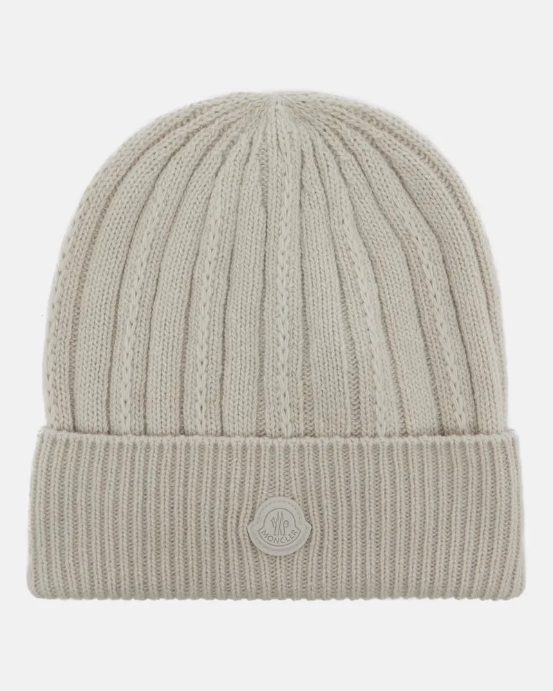 Moncler Mütze aus Schurwolle Weiß