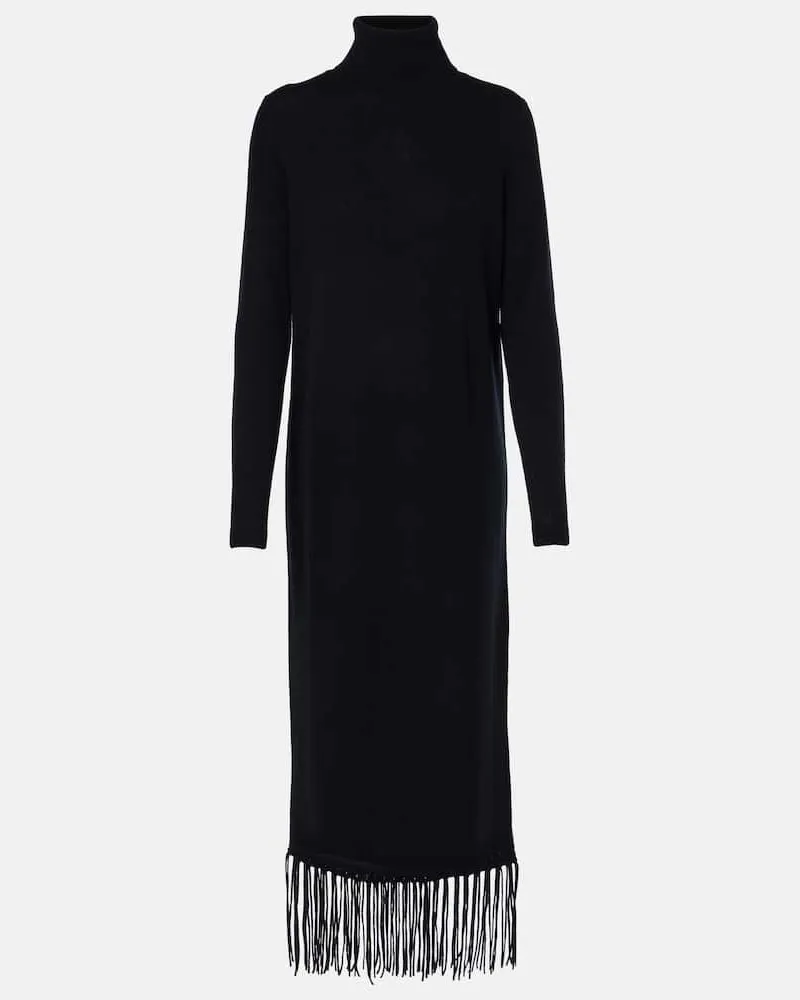 Jardin des Orangers Pulloverkleid aus Wolle und Kaschmir Schwarz