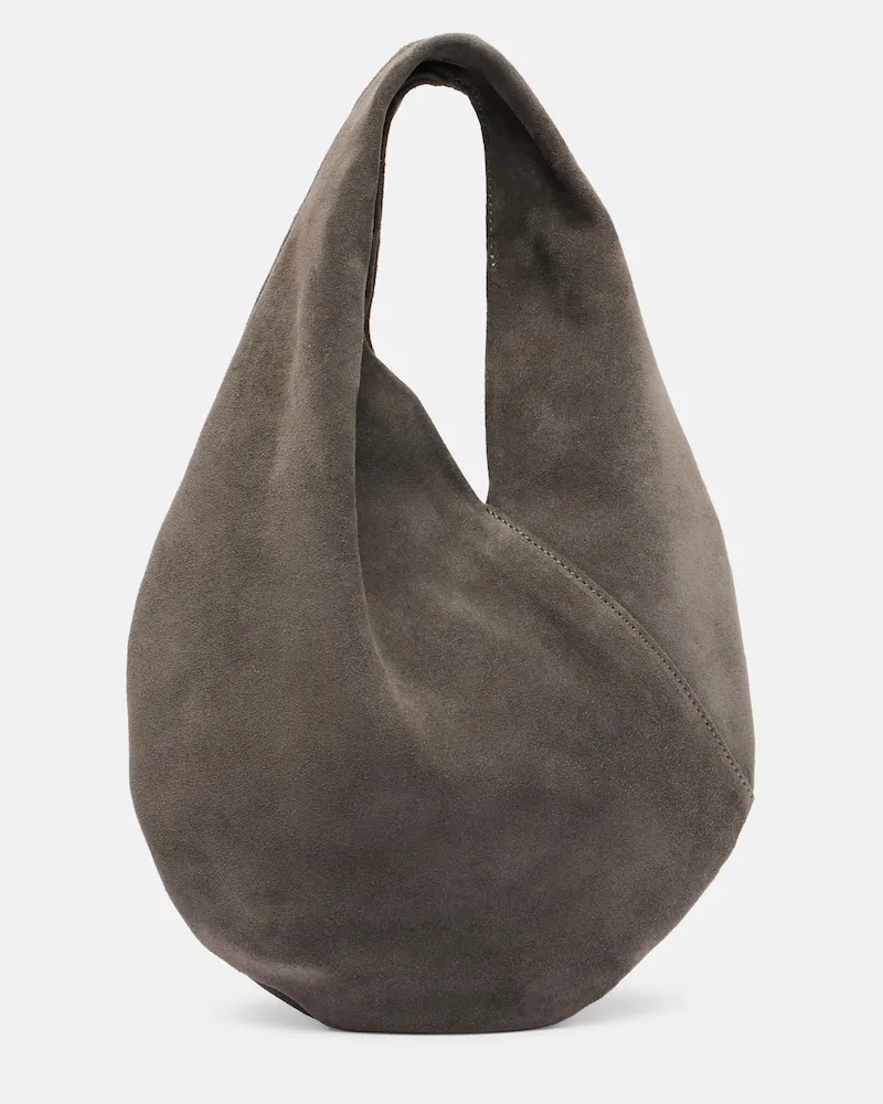 Aesther Ekme Schultertasche Ora Mini aus Veloursleder Grau