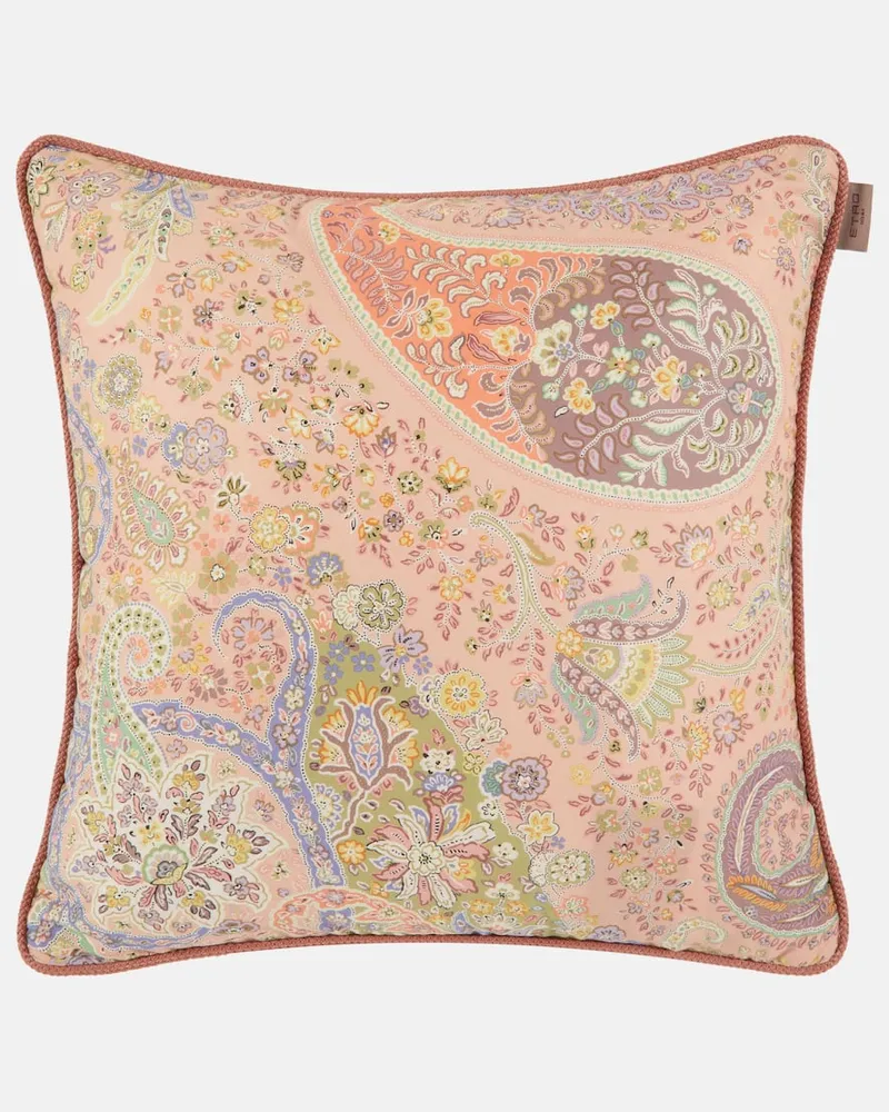 Etro Kissen Maranta aus Baumwolle Multicolor