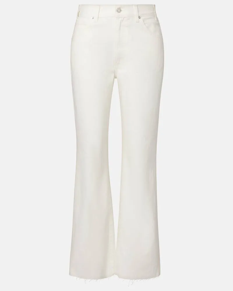 Nili Lotan High-rise Straight Cropped Jeans Calla Weiß