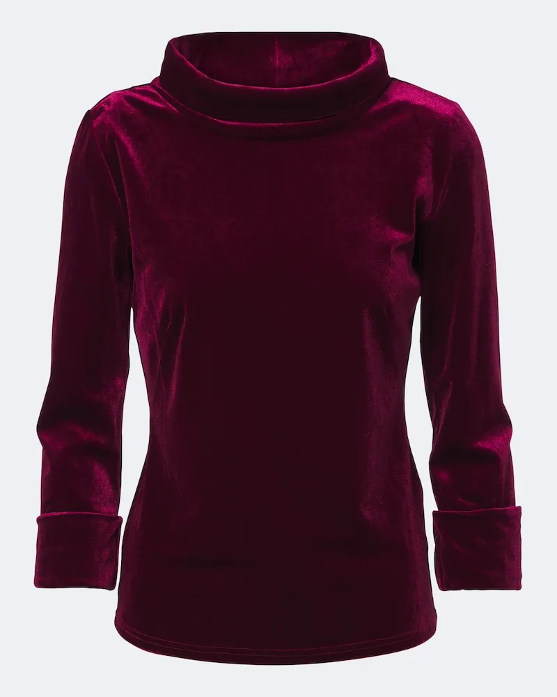 Dorothee Schumacher Top aus Samt Burgunderrot