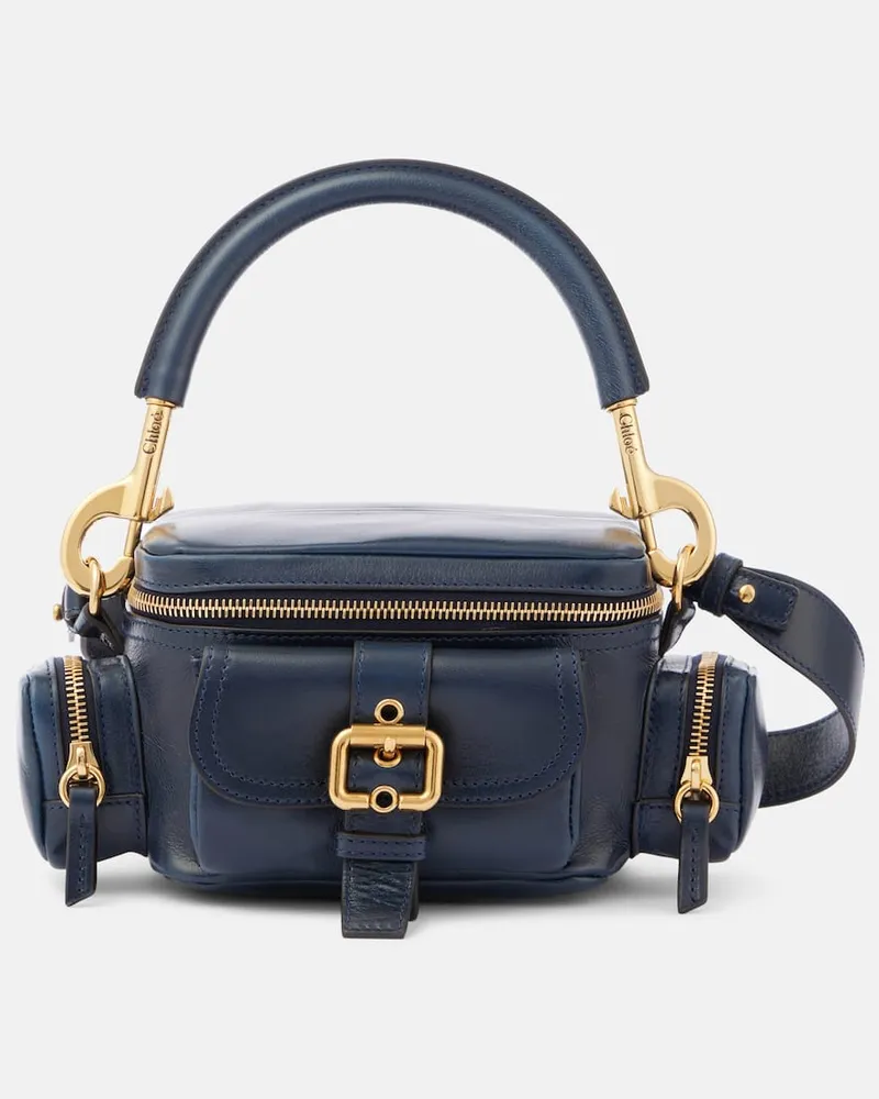 Chloé Chloé Schultertasche Camera Small aus Leder Blau