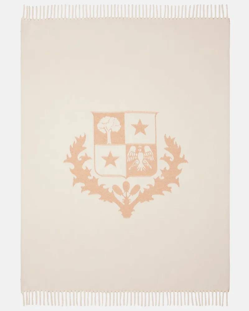 Loro Piana Plaid Crest aus Kaschmir Nude