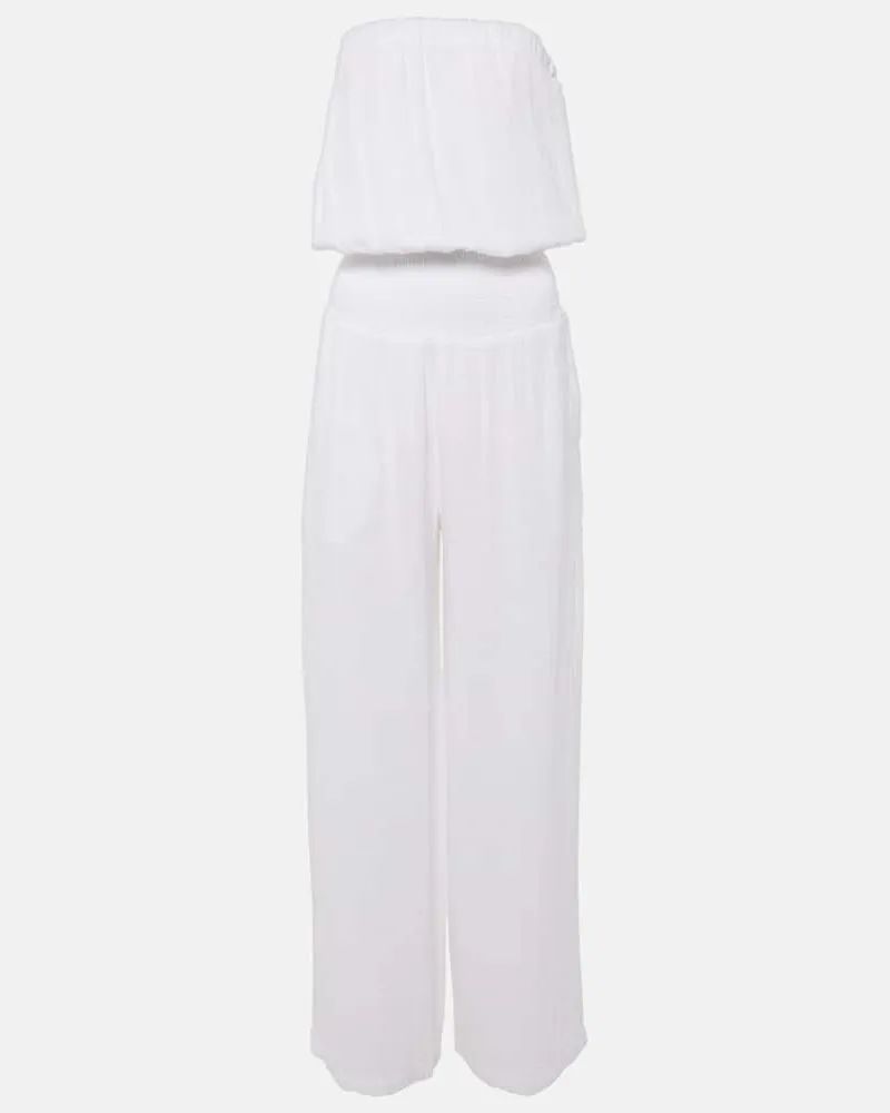 Melissa Odabash Jumpsuit Naomi aus Baumwolle Weiß