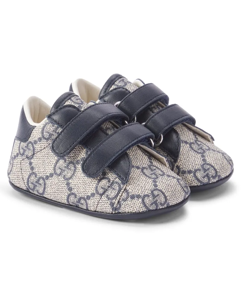 Gucci Baby Schuhe Ace GG aus Canvas Multicolor