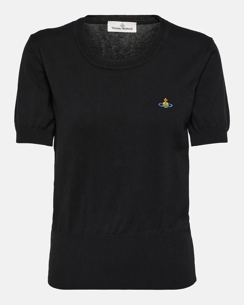 Vivienne Westwood Pullover Orb aus Baumwolle und Kaschmir Schwarz