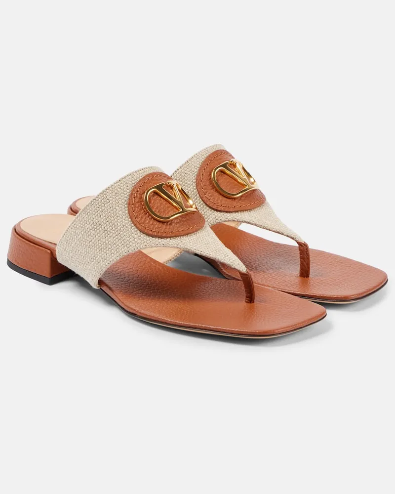 Valentino Garavani Sandalen VLogo Signature aus Canvas Neutral